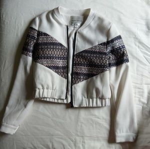 Vintage Patterned Bomber Jacket